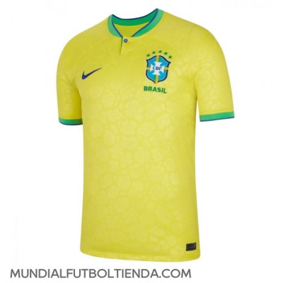 Camiseta Brasil Primera Equipación Replica Mundial 2022 mangas cortas